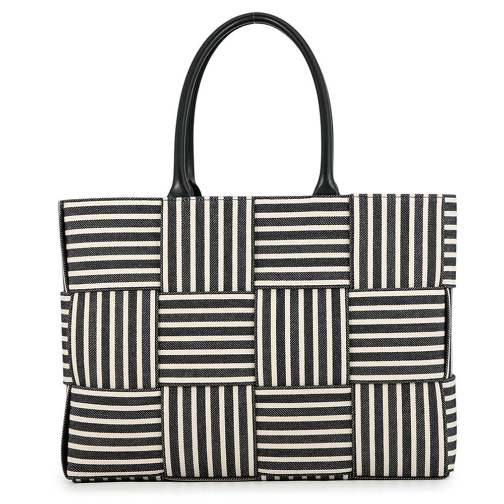 Bottega Veneta Maxi Intrecciato Arco Tote Canvas Bag